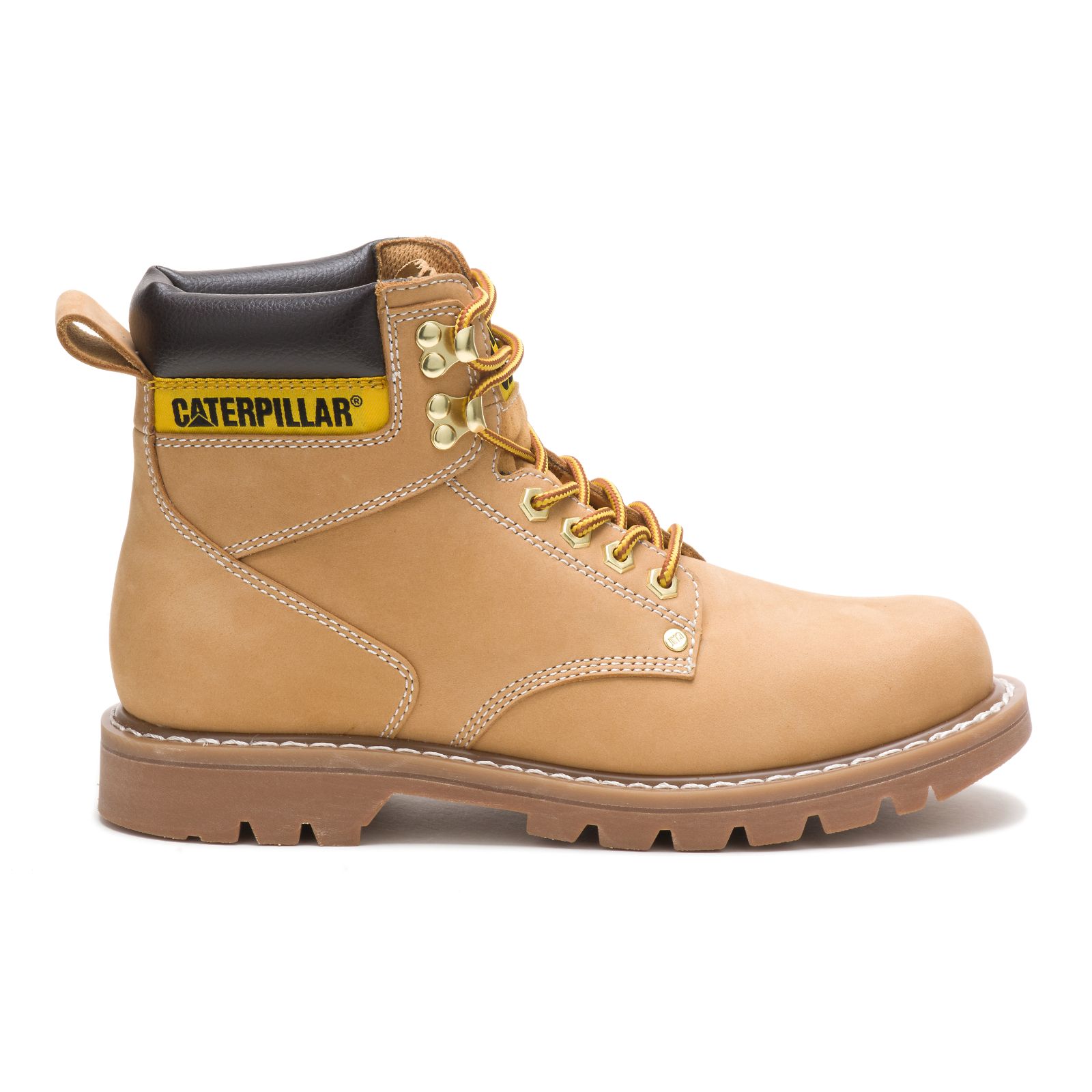 Men's Caterpillar Second Shift Work Boots Orange Ireland CFQJ25830